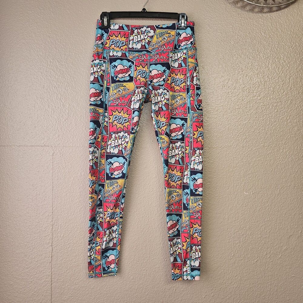 Constantly Varied Gear Leggings Women’s Medium Comic Print Squats Approved C055